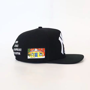 Chopped cheese (all blk) SnapBack