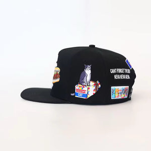 Chopped cheese (all blk) SnapBack