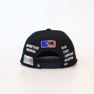 Chopped cheese (all blk) SnapBack