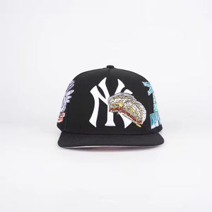 Bacon, egg, and cheese (all blk) snapback