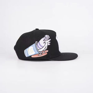 Bacon, egg, and cheese (all blk) snapback
